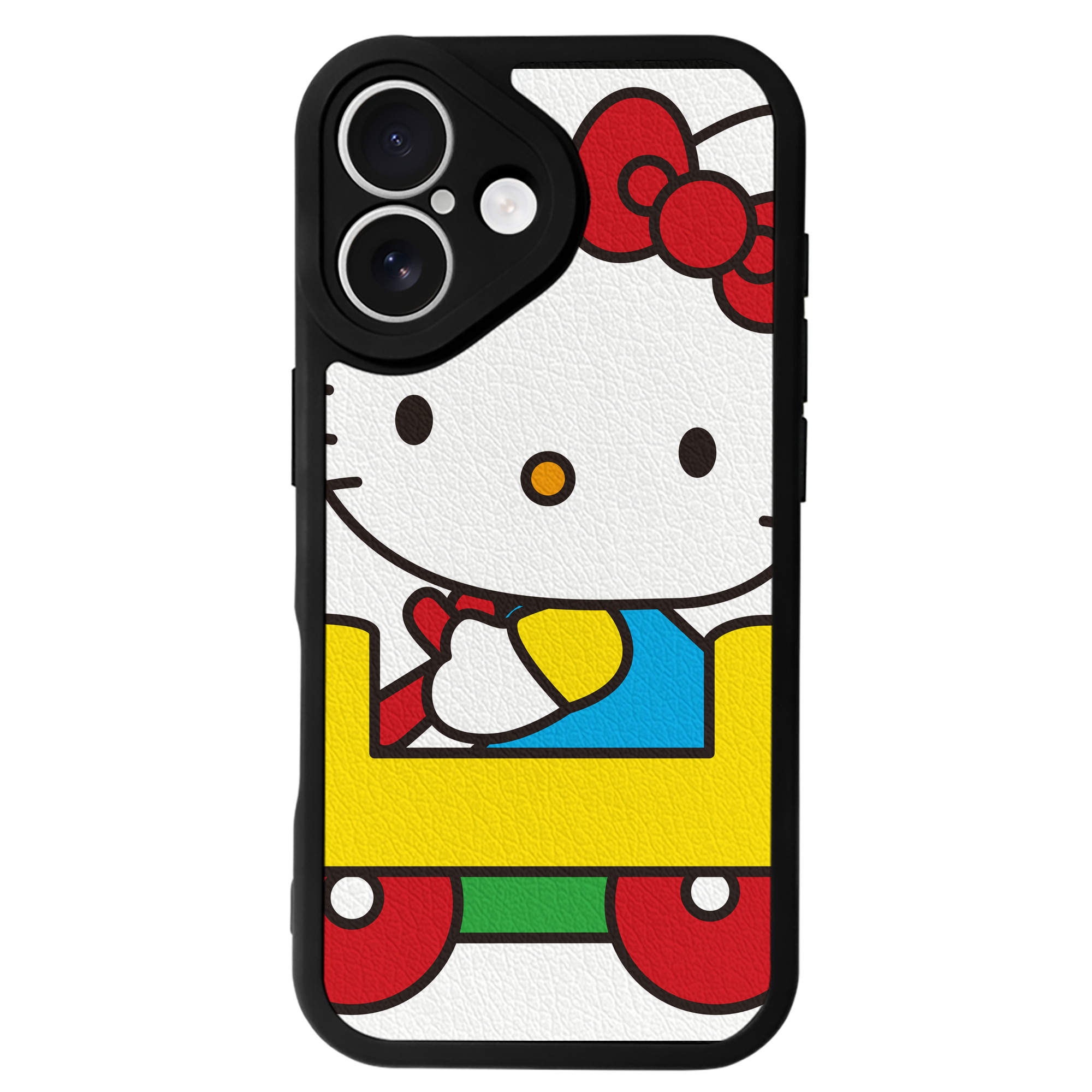 （画像用） Hello Kitty ハローキティ 【iPhone 16シリーズ対応】シリコンスマホケース（レザー調） 材質：シリコン
